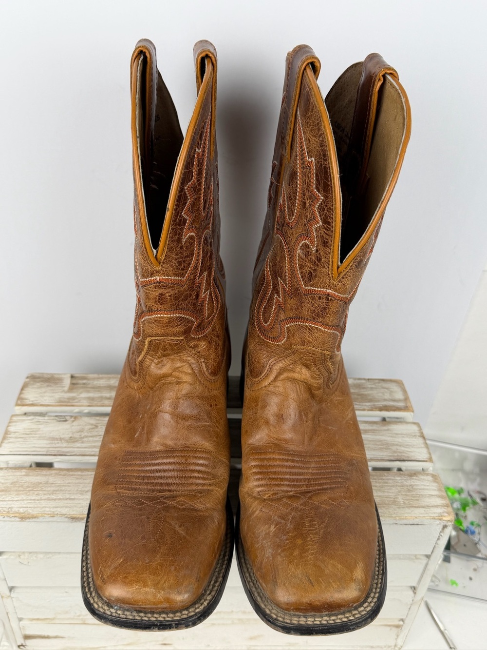 Cody James men's western boots distressed leather detailed embroidery size 9D - Picture 5 of 13